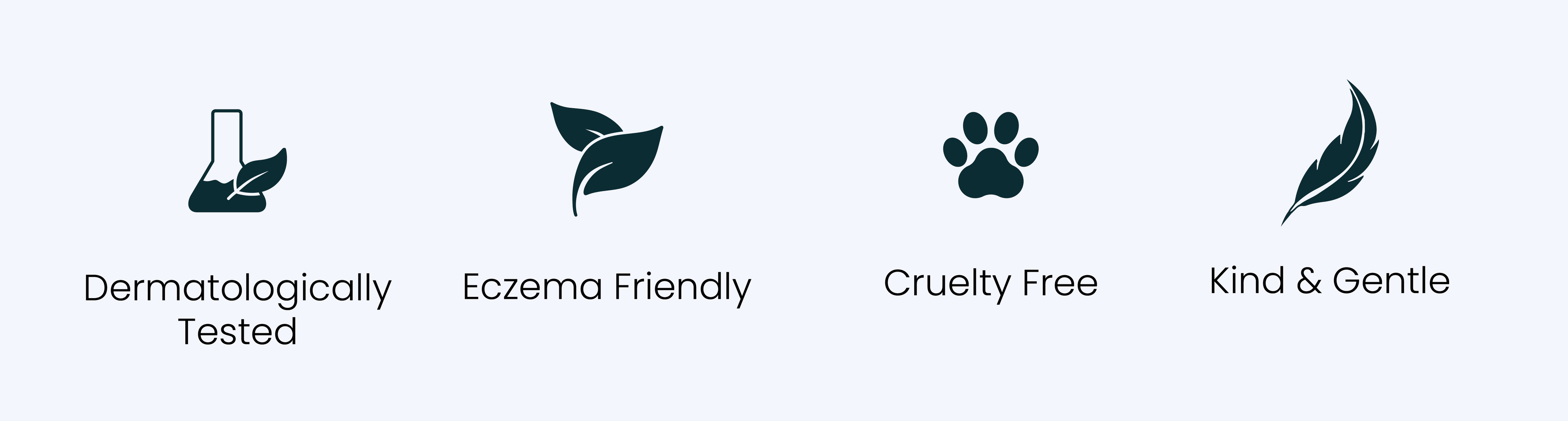 Our Promise: Dermatologically tested, eczema & seborrheic dermatitis friendly, cruelty-free, and gentle skincare.